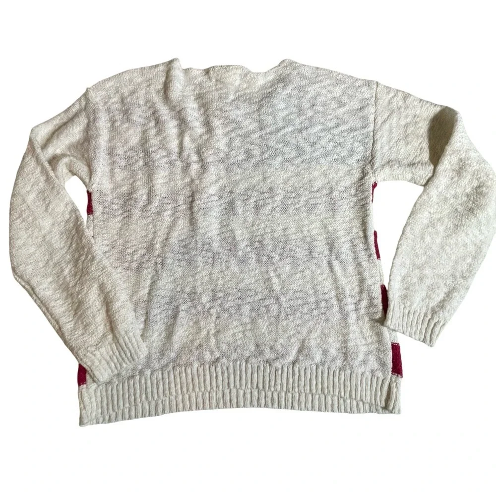 Lucky Brand Womens American Flag Knit Sweater Red White Blue Medium NEW - Picture 2 of 6